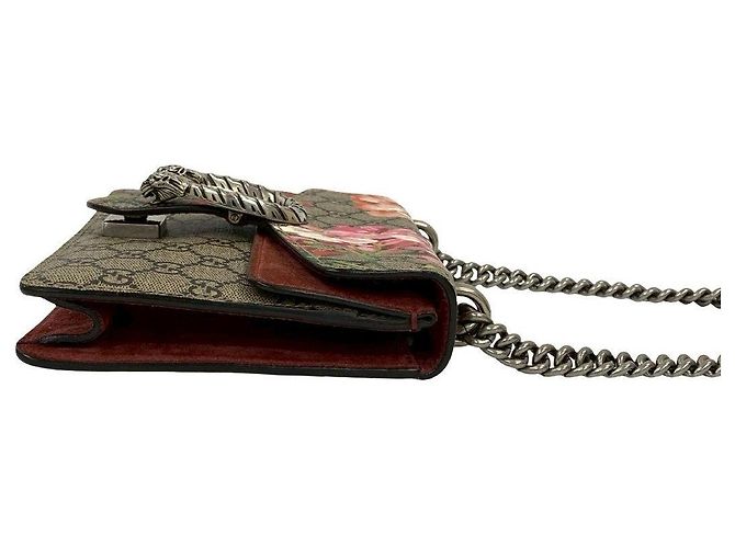 Borsa a tracolla 2way Gucci Dionysus GG Supreme Flora in pelle Marrone - vista 13