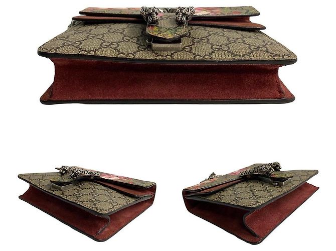 Borsa a tracolla 2way Gucci Dionysus GG Supreme Flora in pelle Marrone - vista 14