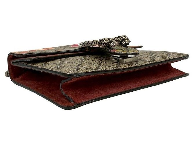 Borsa a tracolla 2way Gucci Dionysus GG Supreme Flora in pelle Marrone - vista 15