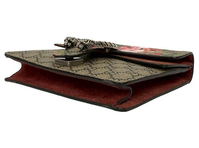Borsa a tracolla 2way Gucci Dionysus GG Supreme Flora in pelle Marrone - vista 17