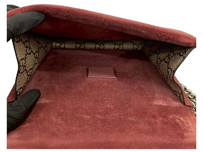 Borsa a tracolla 2way Gucci Dionysus GG Supreme Flora in pelle Marrone - vista 19