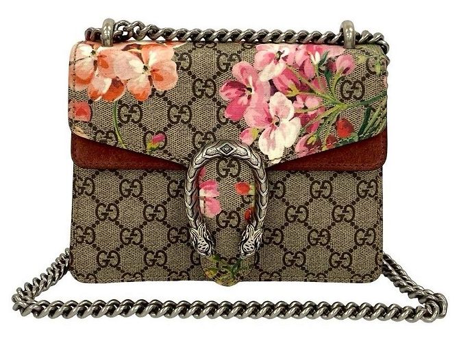 Borsa a tracolla 2way Gucci Dionysus GG Supreme Flora in pelle Marrone - vista 2