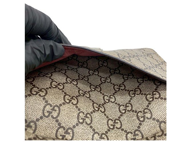 Borsa a tracolla 2way Gucci Dionysus GG Supreme Flora in pelle Marrone - vista 20