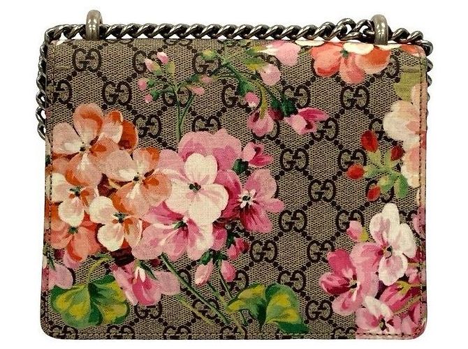 Borsa a tracolla 2way Gucci Dionysus GG Supreme Flora in pelle Marrone - vista 7