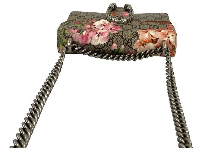 Borsa a tracolla 2way Gucci Dionysus GG Supreme Flora in pelle Marrone - vista 9