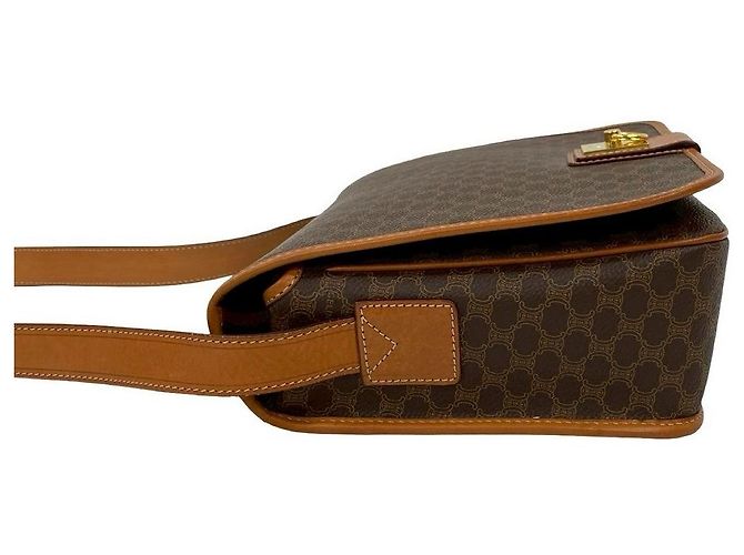 Céline Borsa a tracolla in pelle CELINE Macadam Blazon Trionphe Marrone - vista 11