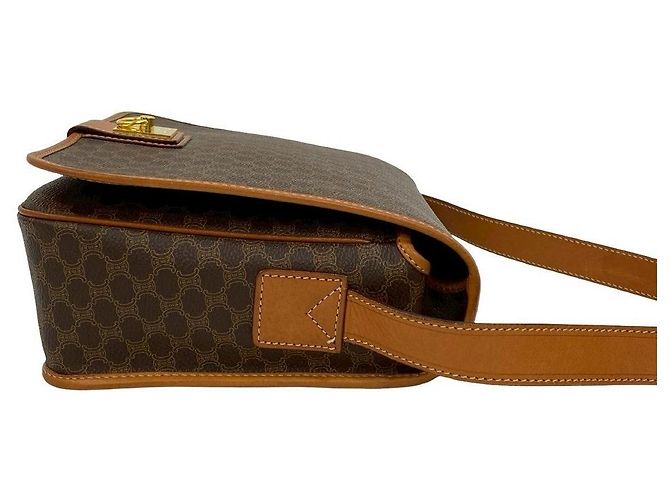 Céline Borsa a tracolla in pelle CELINE Macadam Blazon Trionphe Marrone - vista 13