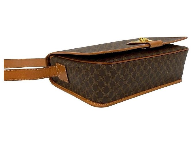 Céline Borsa a tracolla in pelle CELINE Macadam Blazon Trionphe Marrone - vista 15