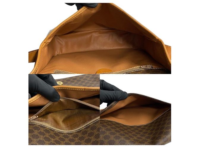 Céline Borsa a tracolla in pelle CELINE Macadam Blazon Trionphe Marrone - vista 16