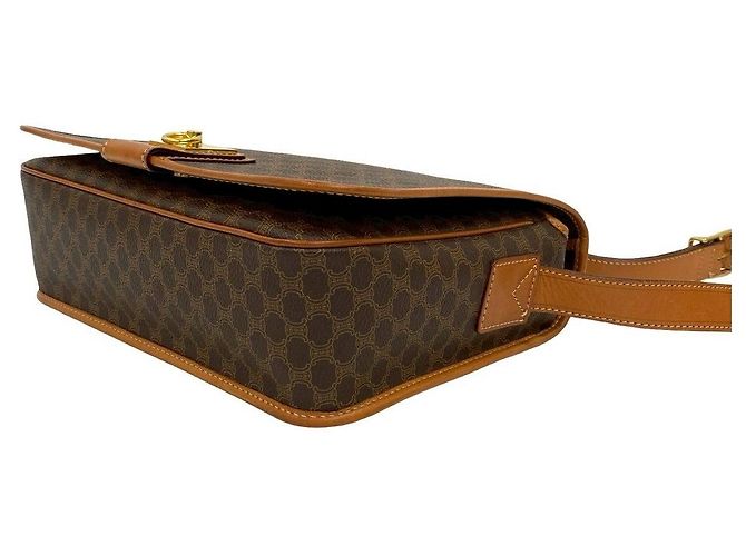 Céline Borsa a tracolla in pelle CELINE Macadam Blazon Trionphe Marrone - vista 17