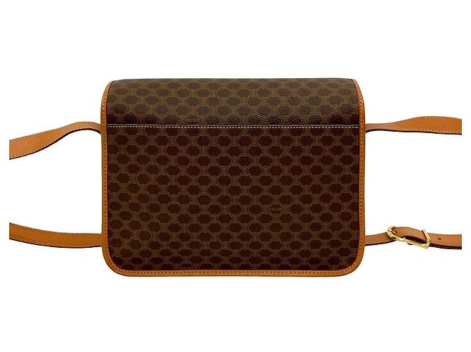 Céline Borsa a tracolla in pelle CELINE Macadam Blazon Trionphe Marrone - vista 6