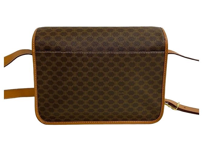 Céline Borsa a tracolla in pelle CELINE Macadam Blazon Trionphe Marrone - vista 8