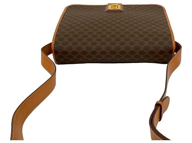 Céline Borsa a tracolla in pelle CELINE Macadam Blazon Trionphe Marrone - vista 9