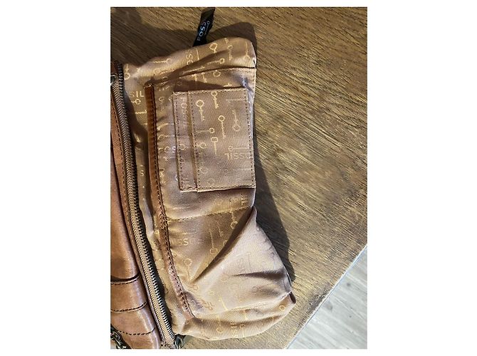 Autre Marque Fossil Borsa a Tracolla in Pelle Marrone - vista 10