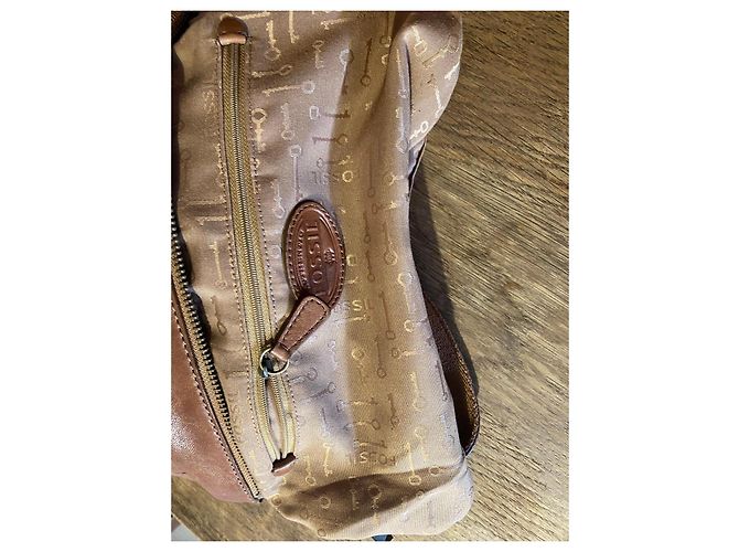 Autre Marque Fossil Borsa a Tracolla in Pelle Marrone - vista 11