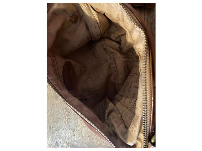 Autre Marque Fossil Borsa a Tracolla in Pelle Marrone - vista 13