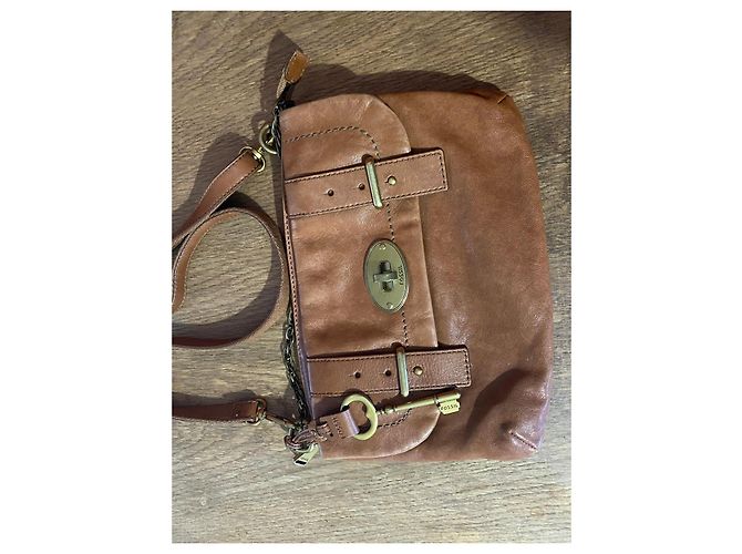 Autre Marque Fossil Borsa a Tracolla in Pelle Marrone - vista 14