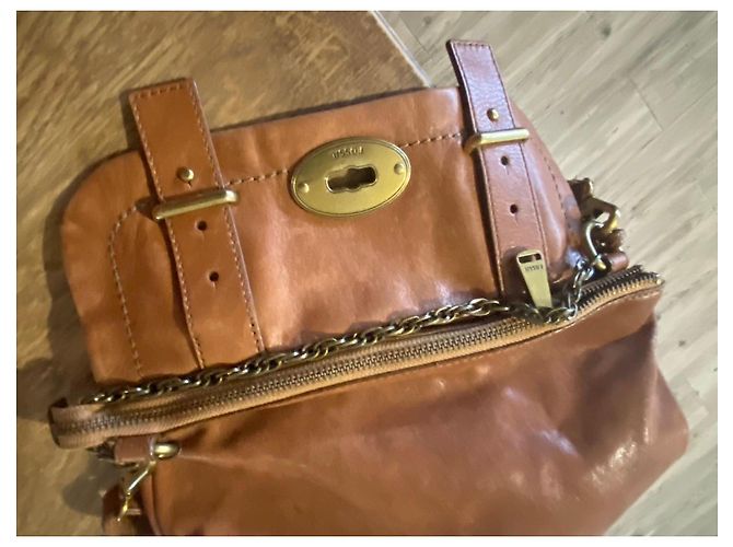 Autre Marque Fossil Borsa a Tracolla in Pelle Marrone - vista 7