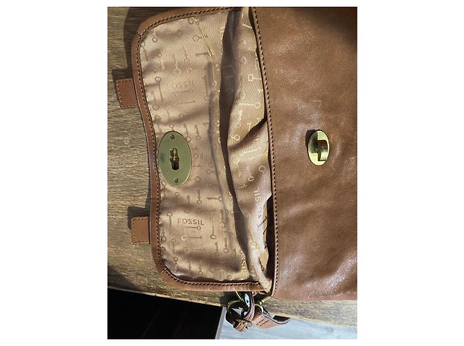 Autre Marque Fossil Borsa a Tracolla in Pelle Marrone - vista 9