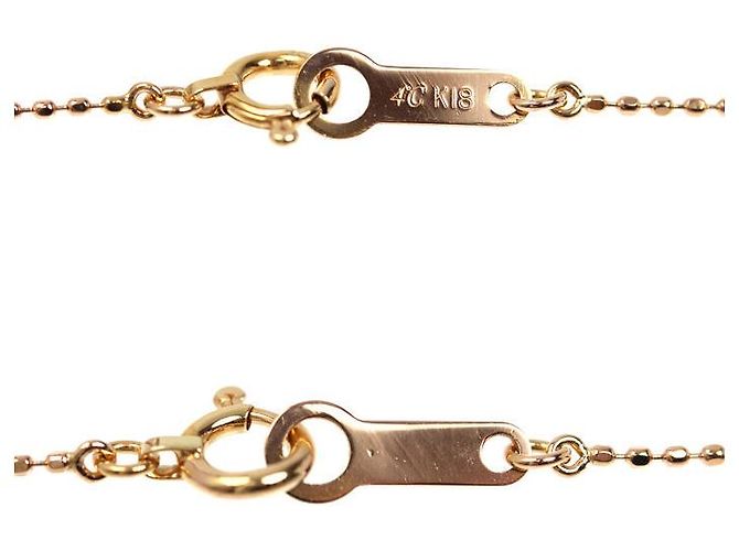 Autre Marque Collana Croce 4℃ K18PG Diamante Rosa - vista 5