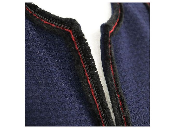 Chaqueta Chanel de Tweed 100% Lana Azul Azul marino - vista 11