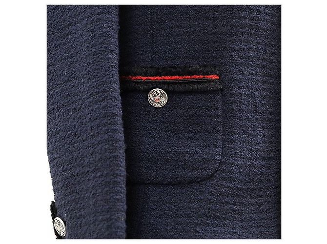 Chaqueta Chanel de Tweed 100% Lana Azul Azul marino - vista 12