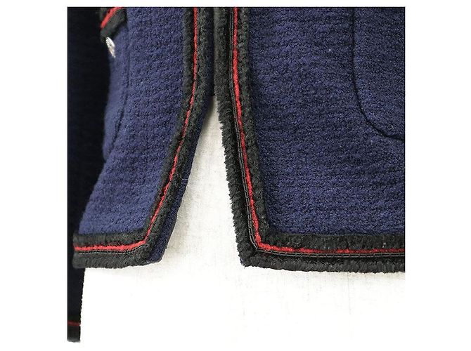 Chaqueta Chanel de Tweed 100% Lana Azul Azul marino - vista 14