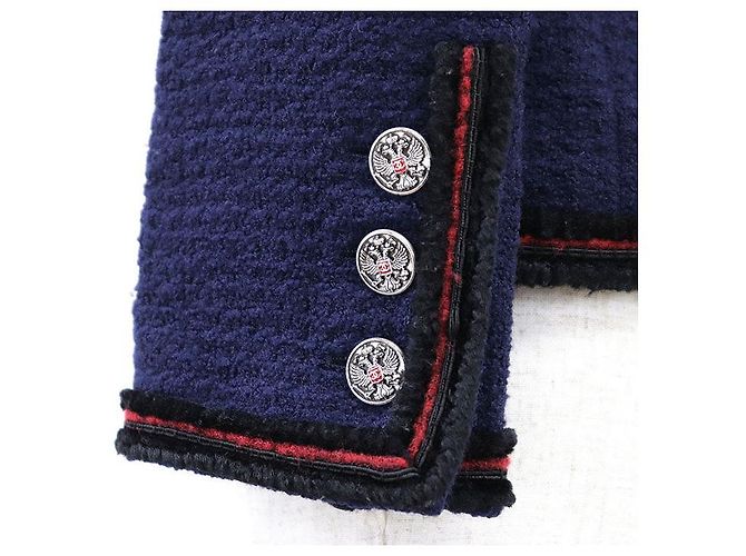 Chaqueta Chanel de Tweed 100% Lana Azul Azul marino - vista 15