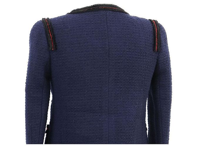 Chaqueta Chanel de Tweed 100% Lana Azul Azul marino - vista 7