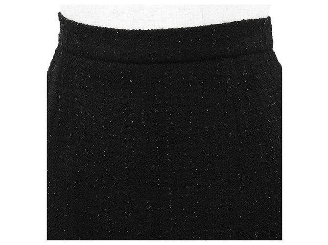 Falda Chanel BOUTIQUE de mezcla de lana Negro - vista 3