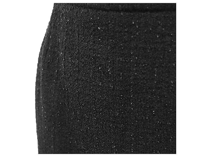 Falda Chanel BOUTIQUE de mezcla de lana Negro - vista 4