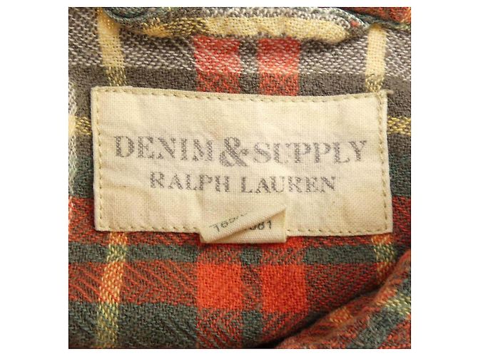 Autre Marque Camisa de algodón Denim & Supply Roja Caqui - vista 4