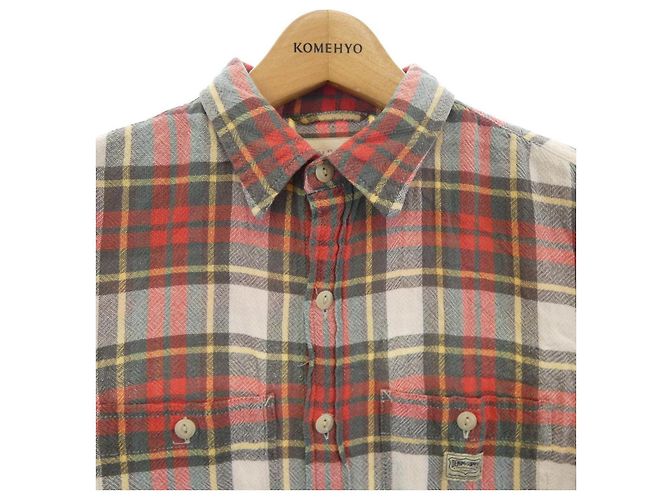 Autre Marque Camisa de algodón Denim & Supply Roja Caqui - vista 5