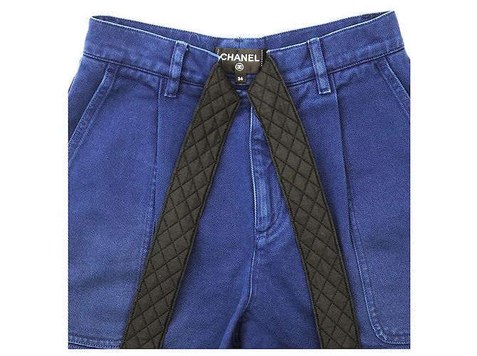 Calções de algodão Chanel P58413 Azul - vista 2