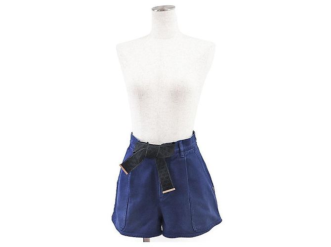 Calções de algodão Chanel P58413 Azul - vista 3