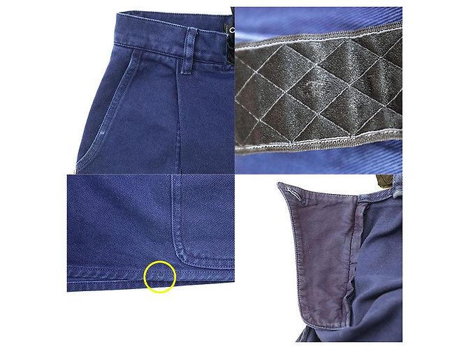 Calções de algodão Chanel P58413 Azul - vista 5
