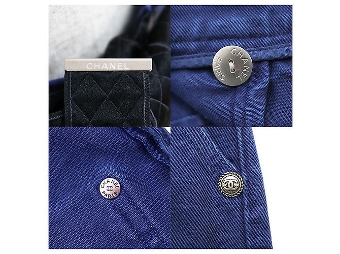 Calções de algodão Chanel P58413 Azul - vista 6
