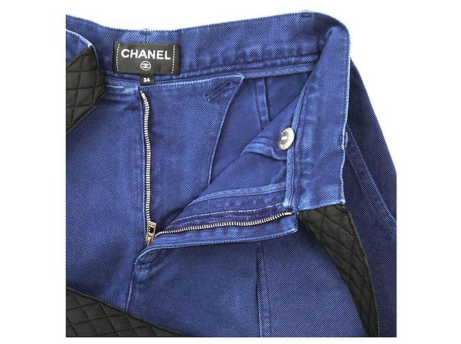 Calções de algodão Chanel P58413 Azul - vista 9