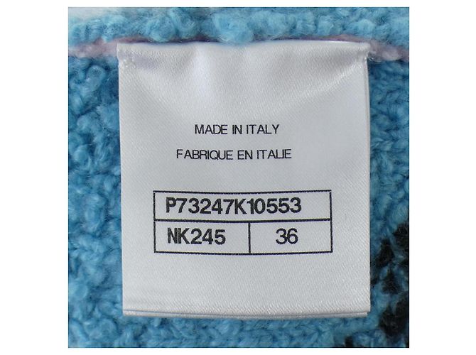 Chanel P73247K10553 22N Kaschmir Strick Schwarz Pink Blau - Ansicht 4