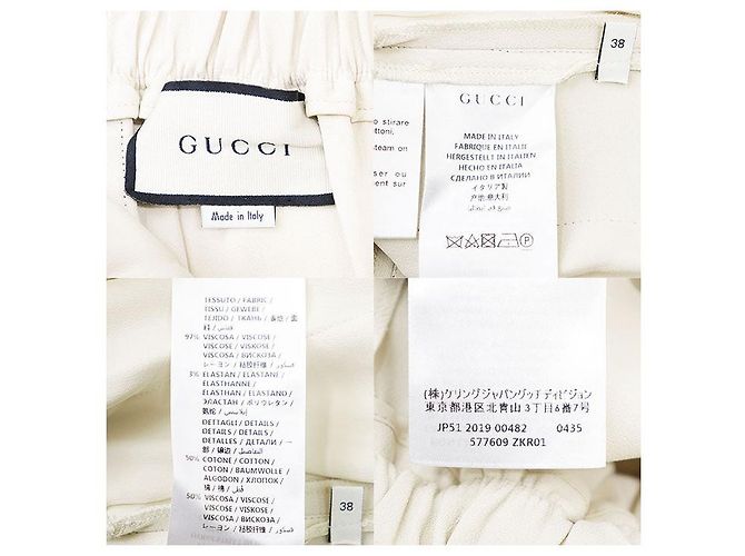 Gucci Crepe-Hose Weiß Roh - Ansicht 10