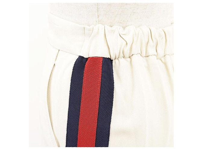 Gucci Crepe-Hose Weiß Roh - Ansicht 12