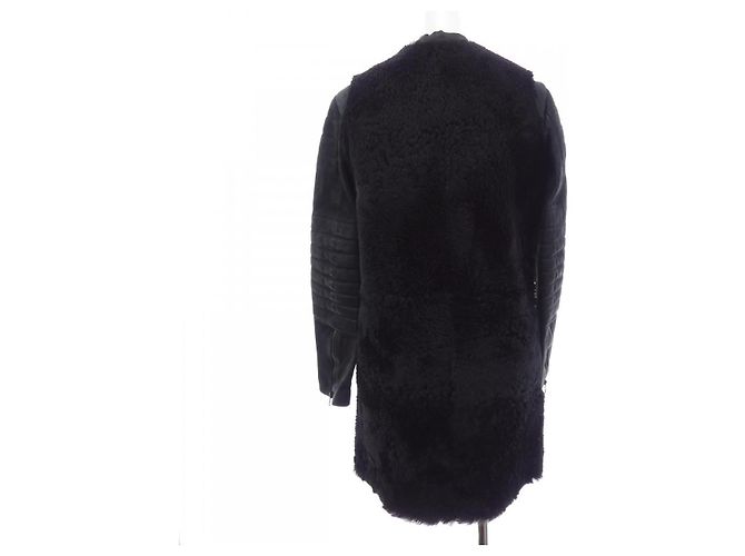 Céline Celine Shearling Mantel Schwarz - Ansicht 2