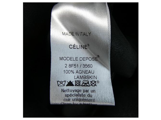 Céline Celine Shearling Mantel Schwarz - Ansicht 3