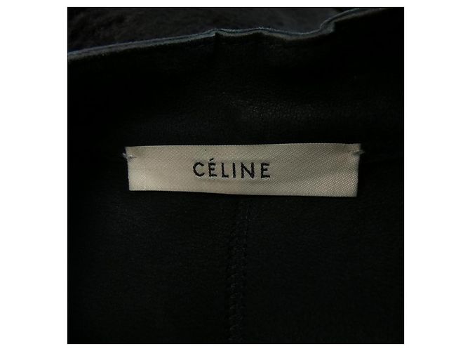 Céline Celine Shearling Mantel Schwarz - Ansicht 4
