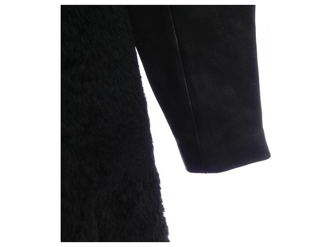 Céline Celine Shearling Mantel Schwarz - Ansicht 6