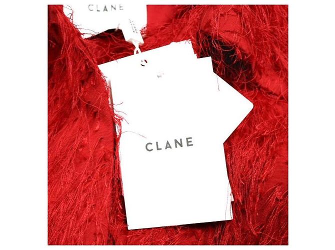 Autre Marque CLANE FRINGE SHORT JACKET Chaqueta de mezcla de algodón Roja - vista 4