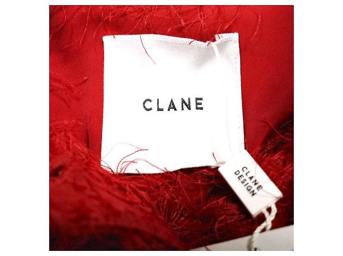 Autre Marque CLANE FRINGE SHORT JACKET Chaqueta de mezcla de algodón Roja - vista 8