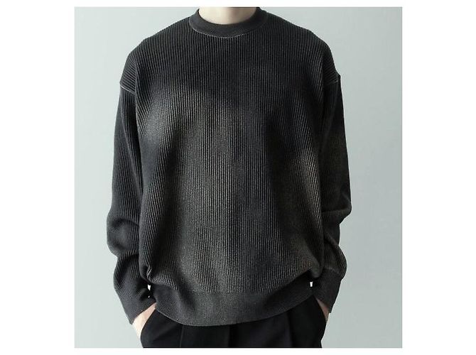 Autre Marque ssstein DISCOLORATION RIB KNIT LS Cotton Nylon Knit Marrone - vista 3