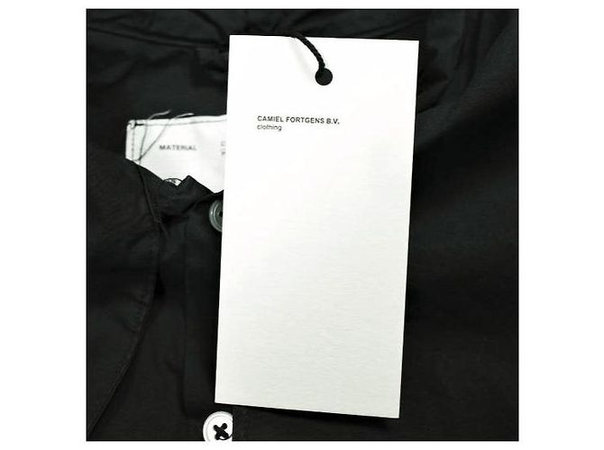 Autre Marque Camiel Fortgens HOODED SCARF SHIRT Camisa de algodón Negro - vista 4