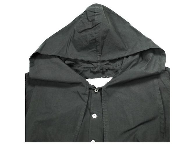 Autre Marque Camiel Fortgens HOODED SCARF SHIRT Camisa de algodón Negro - vista 6